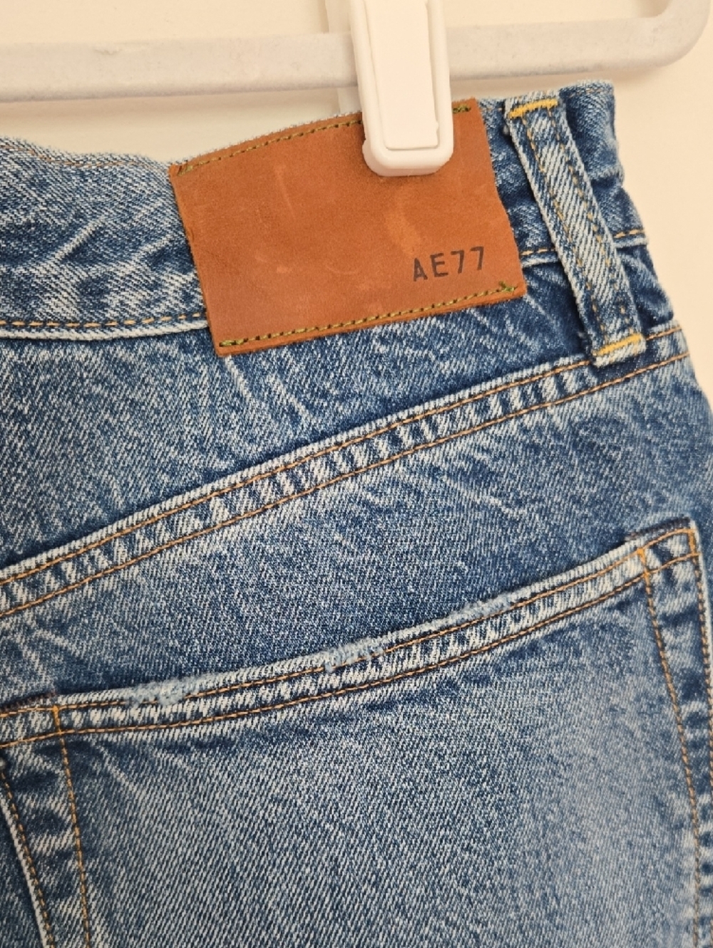 American Eagle AE77 Stovepipe wide leg jeans normcore quiet luxury size 12 - Picture 5 of 8